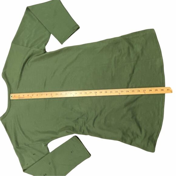 Distressed Military Green Tunic Top Dress with Pockets Large - Picture 10 of 12